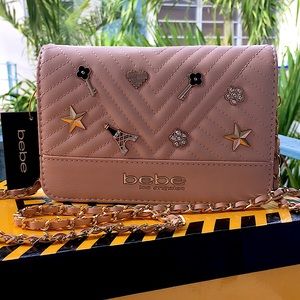 Bebe Blush EXQUISITELY DESIGNED LEATHER CROSSBODY